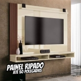 Painel Para TV Até 50 Polegadas Dijon Ripado Com Prateleira