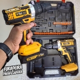 Parafusadeira Furadeira De Impacto Profissional 21v 2 Baterias Com Maleta Tb21px The Black Tools
