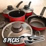 Conjunto Elegan Vermelho Teflon 08 Peças