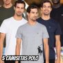 Kit 5 Camisetas Masculinas 100% Algodão Polo Wear Sortido