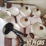 Jogo De Panelas Indução Conjunto 10 Peças Fundo Triplo Mimo Style