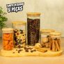 Kit 5 Potes De Vidro Herméticos Oikos