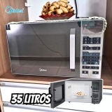 Forno Micro-ondas 35l Prata Espelhado Midea 127v