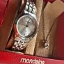 Relógio Mondaine Feminino Prata 76733l0mvne1 Kit Semi-joias