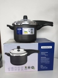 Panela de Pressão Tramontina Vancouver Effect em Alumínio com Revestimento Interno e Externo em Antiaderente Starflon Max Preto 20 cm 4,5 L