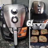 Fritadeira Sem Óleo Air Fryer 6L, Mondial, Preto/Inox, 1900W, 110V