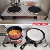 Fogão Elétrico Fast Cook Due, Mondial, Inox, 2000W, 110V
