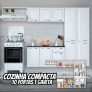 Cozinha Compacta Itatiaia Rose Amanda Aço com Balcão 10 Portas 1 Gaveta