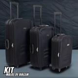 Conjunto Malas De Viagem Lucerna 3 Peças Swiss Move Preta