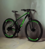 Bicicleta Aro 29 Aço Carbono Ksvj Freios Disco Suspensão 21v