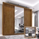 Guarda Roupa Casal 3 Portas Com Espelho 4 Gavetas