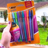 Canetas Coloridas Bic Cristal Fashion 10 Cores