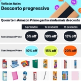 Desconto progressivo volta às aulas com até 20% OFF