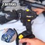 Parafusadeira Furadeira 21v 2 Baterias Titanium C/ Kit Acess