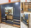 Guarda-roupa Casal com Espelho 4 Portas 6 Gavetas – Araplac Sofia