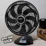 Ventilador 50cm Super Turbo 8 Pás, Mondial, Preto/Prata, 150W