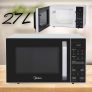 Micro-ondas 27L Branco e Preto Midea LED 127V MXSA27P1