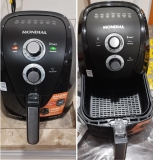 Fritadeira Sem Óleo Air Fryer 4L, Mondial, Preto/Prata, 1500W