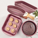 Jogo de Assadeiras Tramontina Brasil Antiaderente Starflon Max Rosa 2 Peças