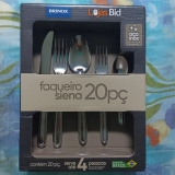 Faqueiro De Aço Inox Siena 20 Peças Brinox