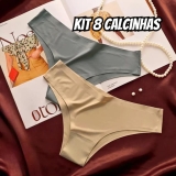 Kit 8 Calcinhas Tanga Sem Costura A Laser