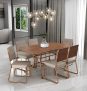 Conjunto Sala De Jantar Mesa E 6 Cadeiras Fênix Carraro Rose