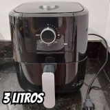 Fritadeira Air Fryer Ffr27p 3l Timer 1300w Preta Fama 127v