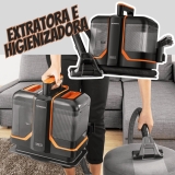 Extratora e Higienizadora Portátil Deep Cleaner II, Mondial, Preto/Laranja, 1800W
