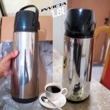 Garrafa Térmica Air Pot Slim, Invicta, Inox, 1.8L