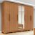 Guarda-roupa Casal Easy Slim 8 Pts C/ Espelho E Pés Amendoa