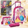 Kit De Mochila Escolar Magic Kids Mochila De Rodinhas Com Estojo E Lancheira