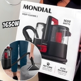 Extratora e Higienizadora Portátil Deep Cleaner I, Mondial, Preto/Vermelho, 1650W 110V