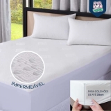 Protetor Impermeável para Colchão Premium – SUPER SILENCIOSO – Tecido Jacquard – 100% Impermeável