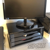 Souza & Cia, Suporte de Monitor 3 Gavetas, Mdf