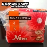 Neve Pack Lenços Umedecidos Toque de Seda, 48 Lenços, Leve 4 Pague 3