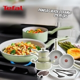 Jogo De Panelas Verde Recycled Ceramic Tefal 9 Peças