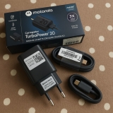 Motorola, Carregador Turbo Power 20W, Cabo 1 Metro, Porta USB-A, Cabo USB-C