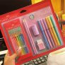 Kit Tons Pastel, Faber-Castell, KIT/PASTEL, KIT de 20, Lápis de Cor + Canetinhas + Borracha + Apontador + Grafite