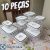 Kit Potes de Plástico Hermético, 10 unidades, Electrolux