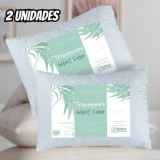 Kit 2 Travesseiros Select Fibras Luxo Fibra Antialérgica 70×50 Branco