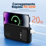Power Bank, Carregador Portátil de 20000mAh