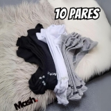 Kit 10 Pares Meias Cano Invisível Mash Algodão