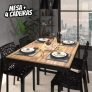 Set Mesa De Jantar 120×90 4 Cadeiras