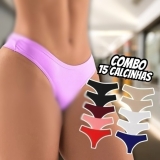 Kit 15 Calcinhas Fio Dental Kyron Fio Duplo Empina Bumbum