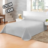 Colcha Cobre Leito Casal Padrão 1 Peça 170 Fios Avulso Matelado Luxo Slim Cores Lisas