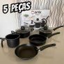 Jogo De Panelas Teflon Preto 5 Peças – ARNIX