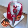 Fritadeira Sem Óleo Air Fryer 4L, Mondial, Vermelho/Inox, 1500W, 110V