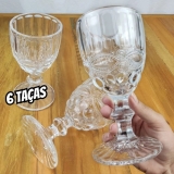 Mimo Style Jogo De 6 Taças De Vidro Transparente Com Capacidade De 320ml