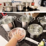 Jogo de Panelas Electrolux Inox Prata – Fundo Triplo 5 Peças A18778801
