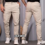 Calça De Sarja Masculina Bolso Faca/embutido C/ Lycra